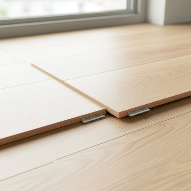 Foto von hellem Click Vinyl in naher Ansicht