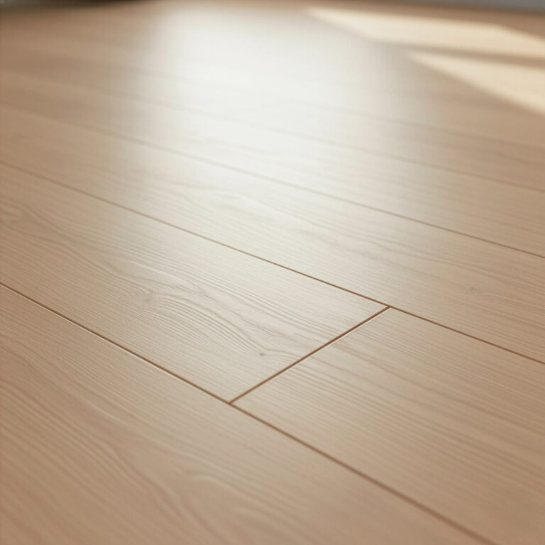 Foto eines hellen Laminatfußbodens